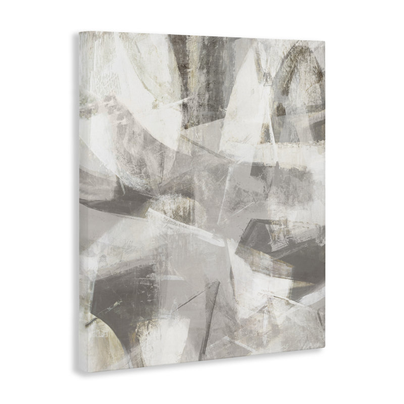 Toile grise à courants doux, design par Hannah Dawson, H 20 po x l 16 po