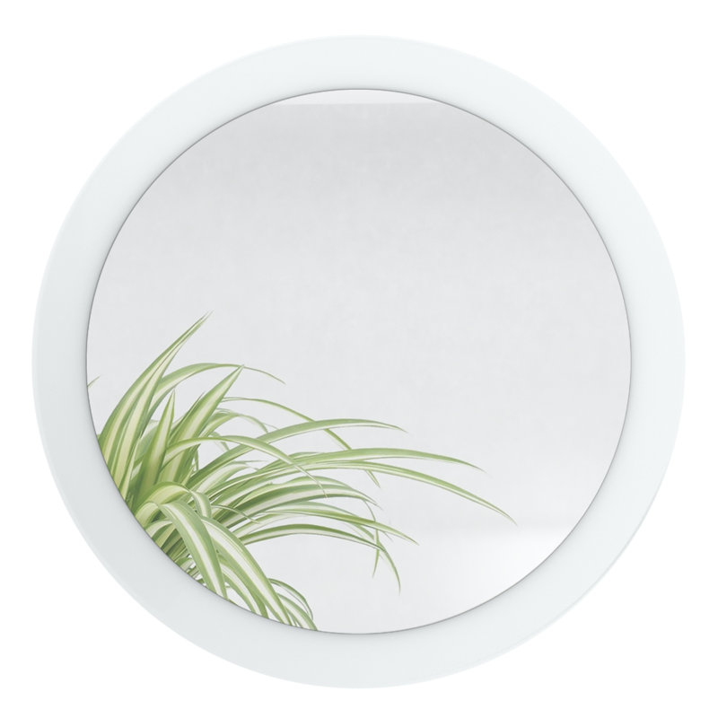 Colwich Flat Mirror, 80cm H x 80cm W, Matt White