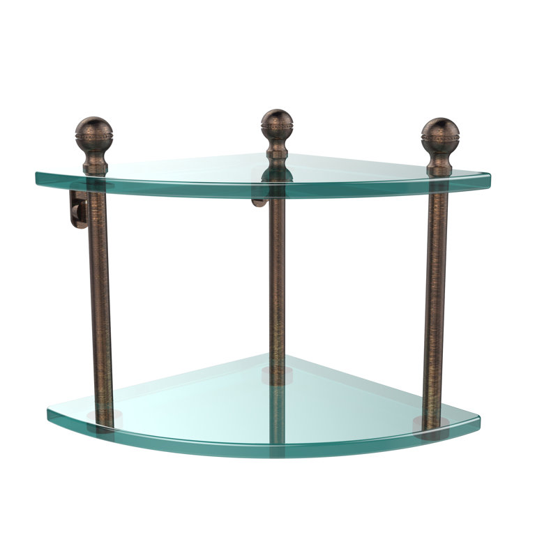 Morosini 2 Piece Corner Shelf, Venetian Bronze