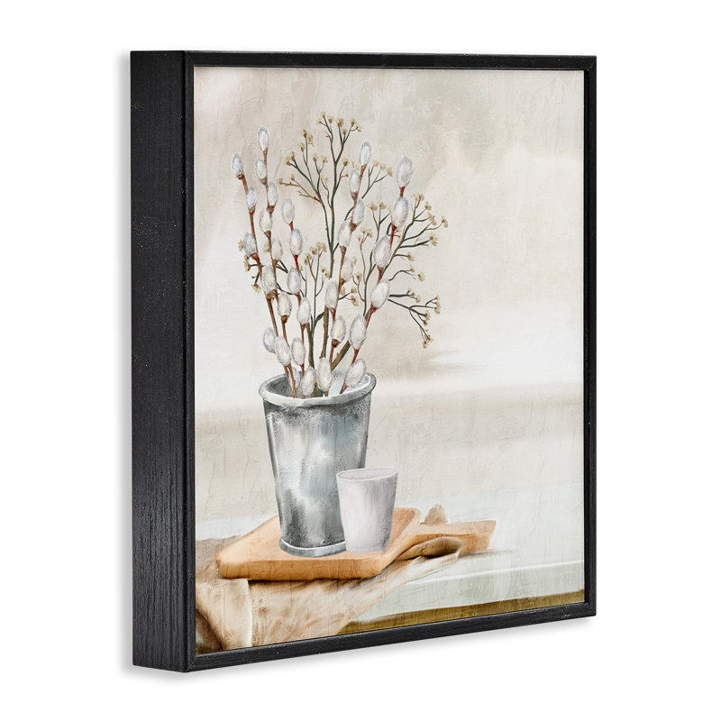 Art visuel de saule par Ann Bailey bg-111, Giclée encadrée noir minuit, H 24 po x l 24 po