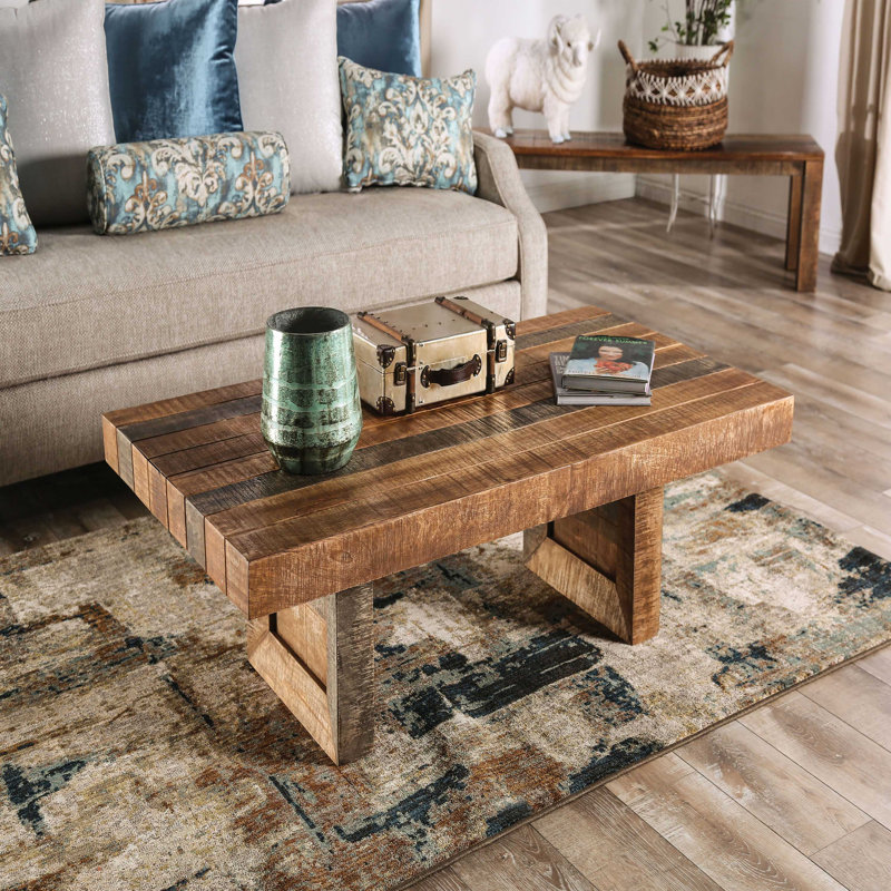Table basse en bois massif Alzuphar