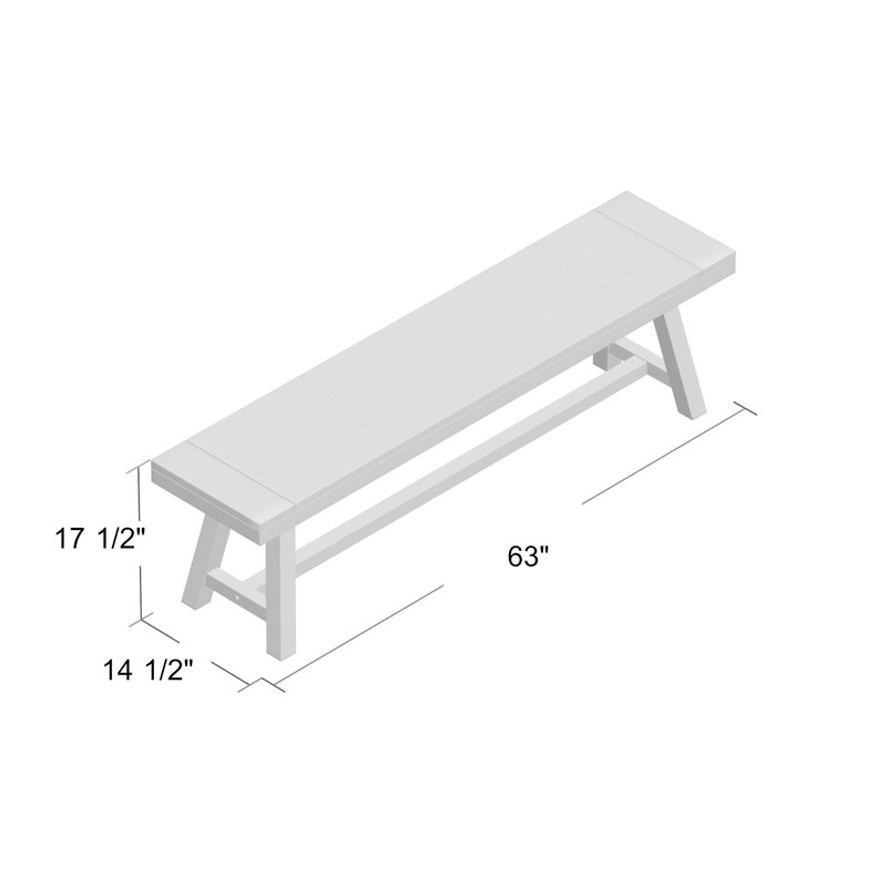Eules Bench, Sandblast Finish/Rustic Metal