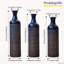 Ensemble de 3 grands vases de sol noirs à motif texturé, de 83 à 50 cm (32,68 à 19,69 pouces).
