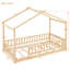 Lit simple avec clôture - Bois naturel et jeu pour un sommeil stable-130040715-130040713