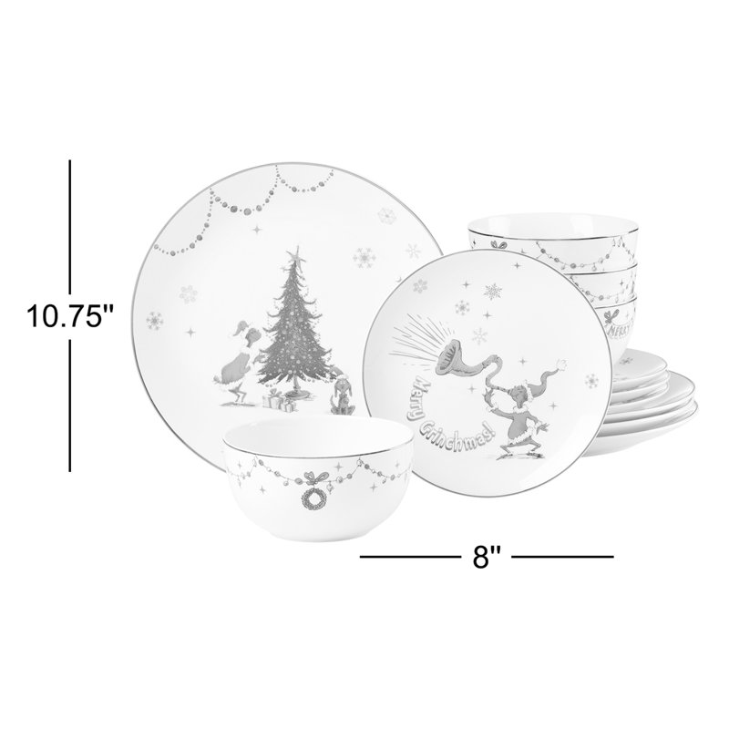 Service de table 12 pièces Merry Grinchmas