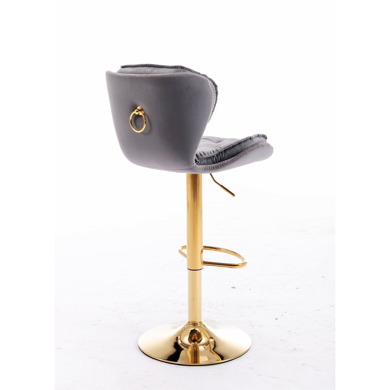 2 tabourets de bar avec siège capitonné, tabourets de bar rembourrés avec base en métal, tabouret de bar moderne pour la maison