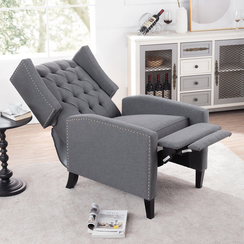 Fauteuil inclinable manuel, Gray Fabric