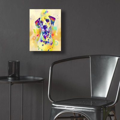 Art mural en verre épique «Pop Art Dalmatian» par Furbaby Affiliates