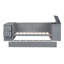 Lit de jour simple avec accoudoirs de rangement, lit gigogne-117190707