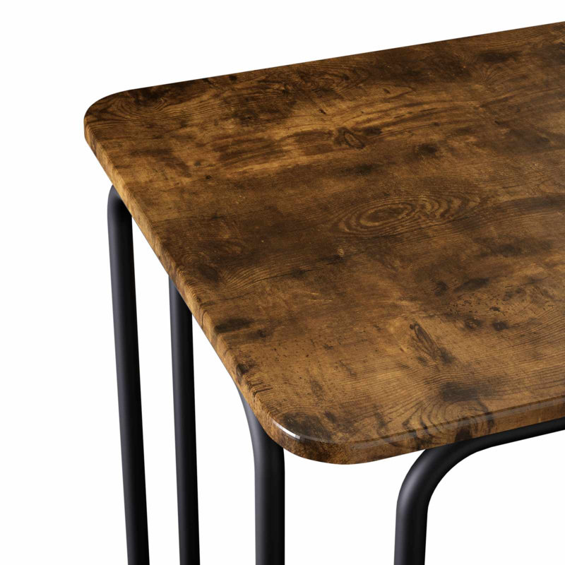 Dining Table, Black / Smoked Oak