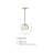 Harlequin 60 Watt 1-Light Globe Pendant Light with Clear Iridescent Glass Shade-1150048827