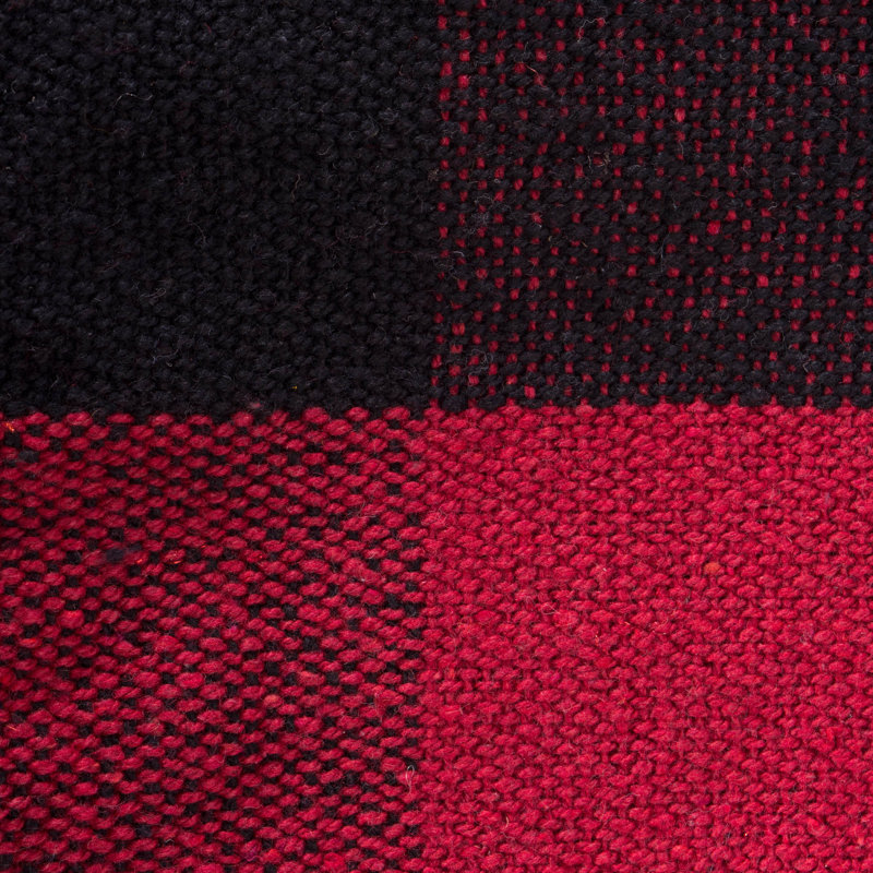 Hand Woven Throw Blanket, Tango Red