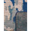 Bleu | Tapis intérieur beige en laine noué à la main-664786815