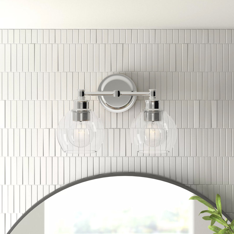 Warrenton 2-Light Dimmable Globe Vanity Light , Polished Nickel