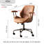 Rayniya Ergonomic Suede Executive Task Chair with Padded Arms, Swivel & Tilt, for Home Office-1934452162
