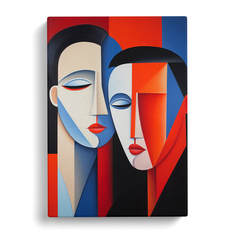 Two Men In Love Constructivism - Wrapped Canvas, 76cm H x 50cm W x 3cm D
