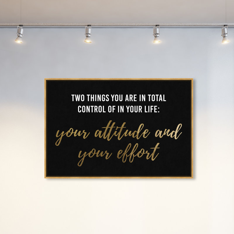 «Attitude and Effort», reproduction d'art sur toile, H 30 po x l 45 po, Toile encadrée, Doré