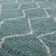 Moroccan Shaggy Collection Rugs Boho Design in Duck Egg Blue/Ivory