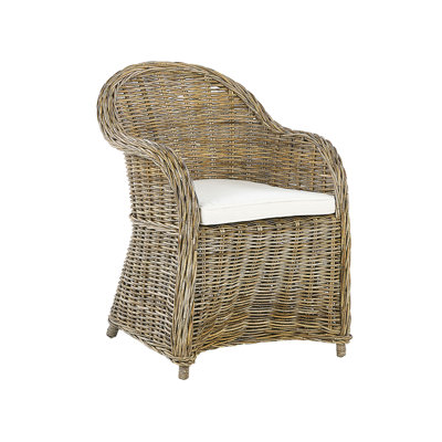 Newlyn Wicker Patio Dining Set with Rectangular Table , Cushions Included