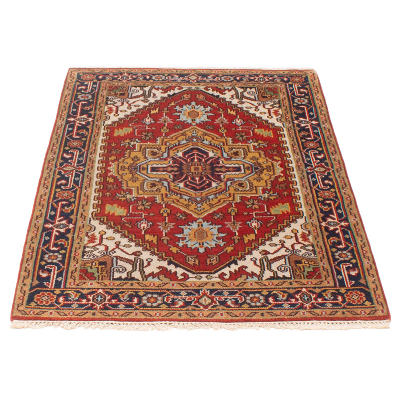 One-of-a-Kind 4' X 6' New Age Wool Area Rug in Red