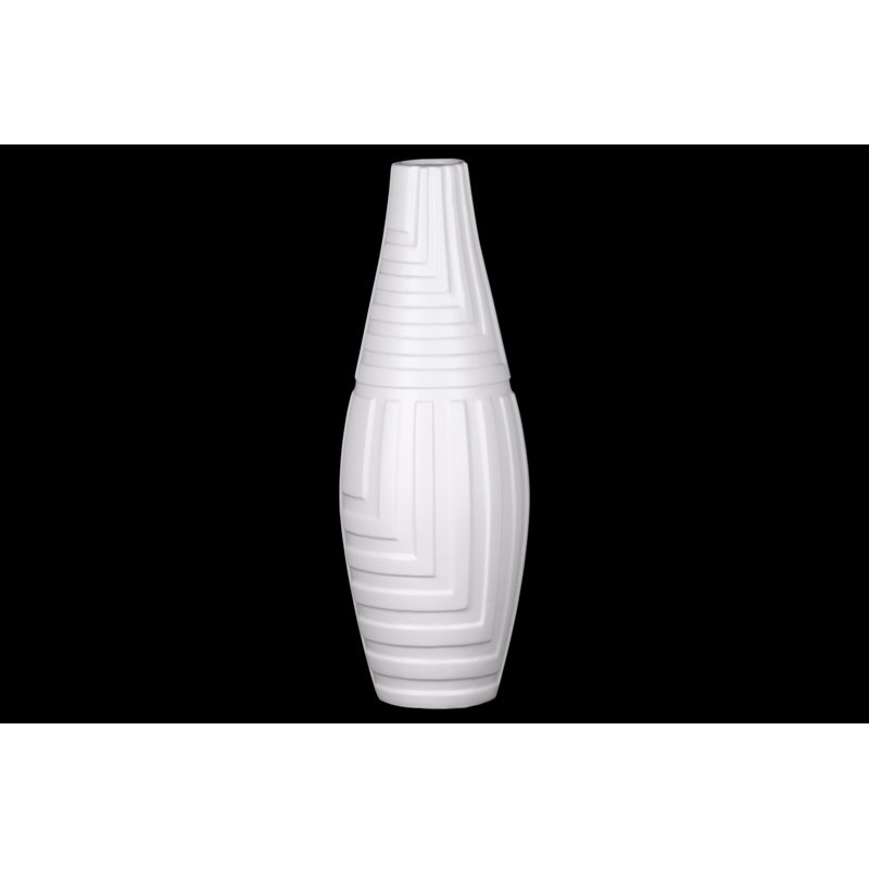 Vase de plancher en relief Leatherhead, H 18 po x l 6,25 po x P 6,25 po