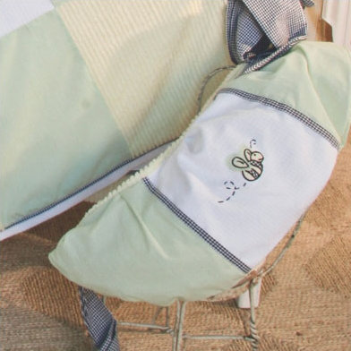 Flutter Bee Insects 100% Cotton Gingham Crib