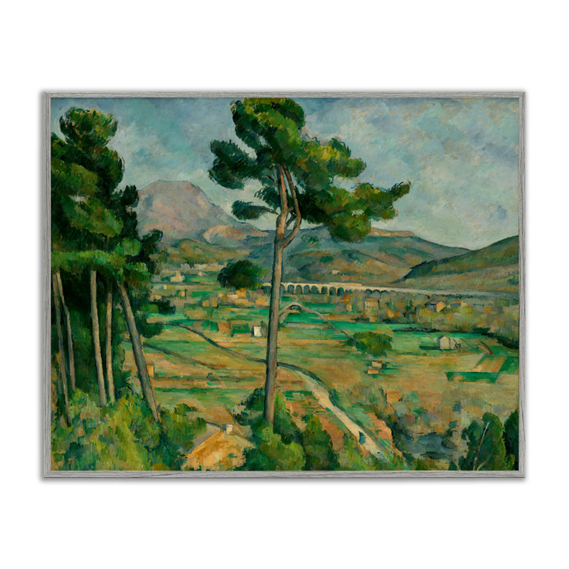 Giclée classique encadrée Mont Sainte-Victoire, design par Paul Cezanne, H 16 po x l 20 po, Estampe numérique Farmhouse