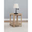 1-Shelf Round Engineered Wood Side End Table