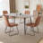 55.1'' Rectangular Dining Table Set, Modern Kitchen Table Set For Kitchen, Dining Room, Home Furniture(1 Table 4 Chairs)-109615562-109615563