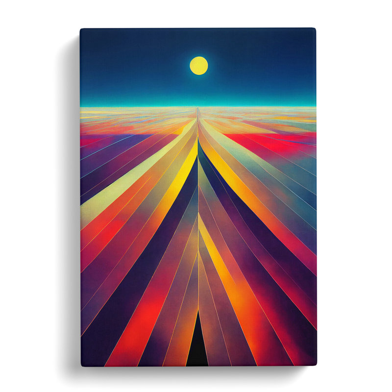 XC1022-3895X Sensational Abstract Sunset - Wrapped Canvas Print, 50cm H x 35cm W x 3cm D