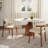 Ikerne Upholstered Side Chair (Set Of 2) White Leather Armless Dining Chairs With Solid Wood Backrest