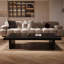 Table basse noire en bois massif-1103329528