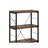 Black Metal And Weathered Oak Rectangular Bookcase, 3 Tier 4 Shelf Storage Display 3 4-Shelf Bookshelf In Black, Compact For Bedroom Linens
