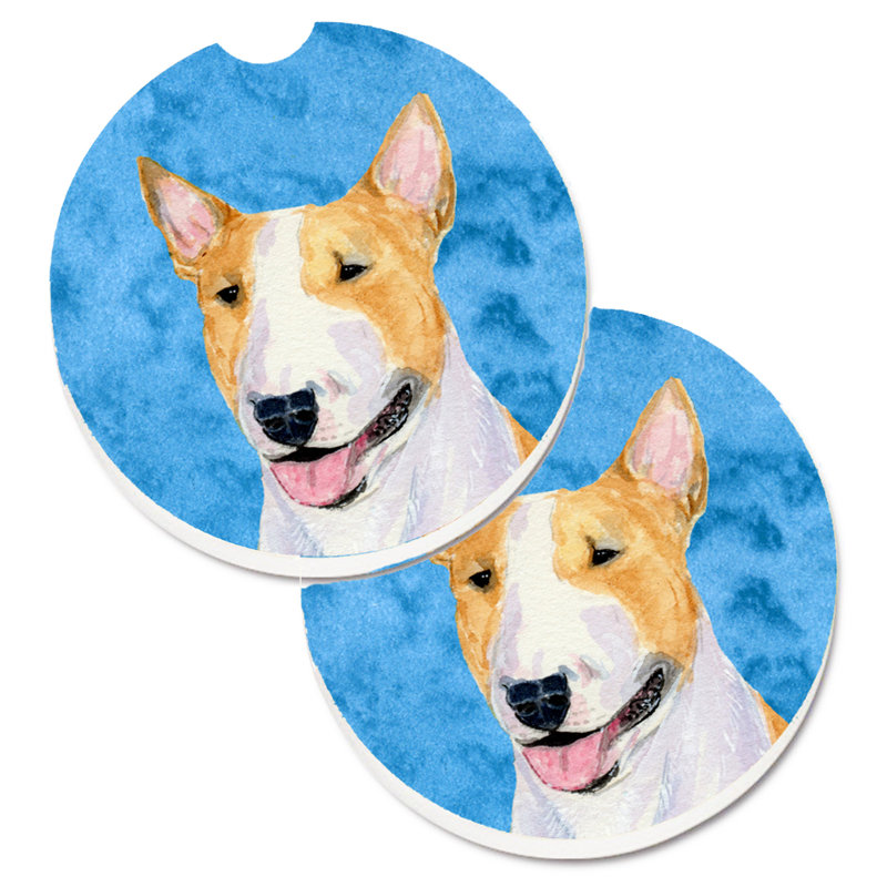 Sous-verre barbu collie voiture, Bull-terrier