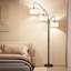 Lampe sur pied à arc 3 lumières avec télécommande H 78 po Burrak