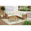 Kyree Outdoor 4-Pieces Acacia Wood Conversation Set With Cushions