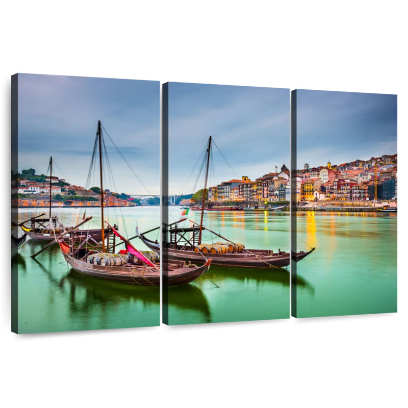 Mehar Boats In Porto, 42" H x 65" W