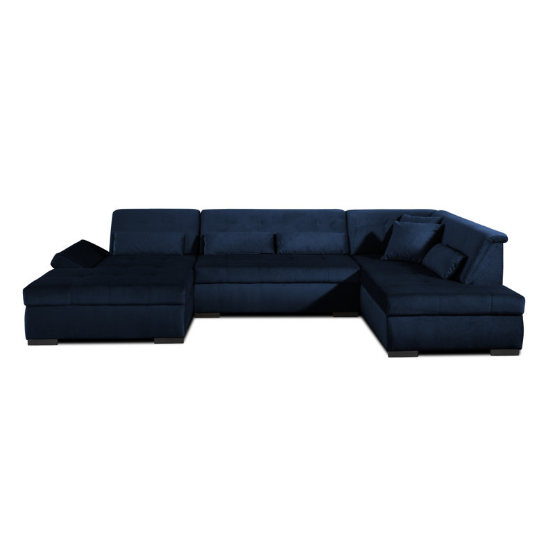 Vermont 7 Seater Large Corner Sofa, Right Hand Facing, Night Blue