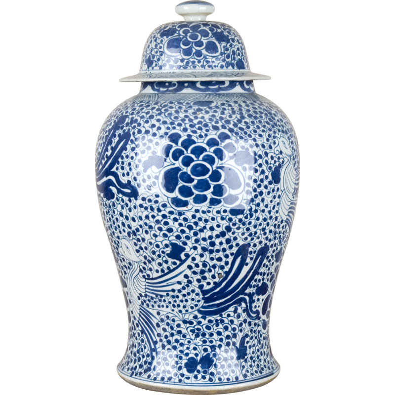 Handmade Porcelain China Ginger Jar