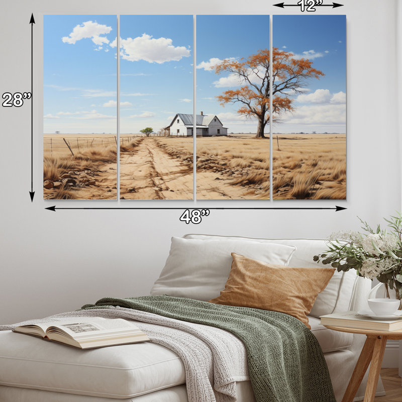 Farmhouse Minimalisme Path III - Ensemble de décoration murale ferme en métal