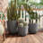  Lightweight MGO Planter Set of 3, Round Weather Resistant Outdoor Indoor Flower Pots for Garden Patio, Gray-1744060164