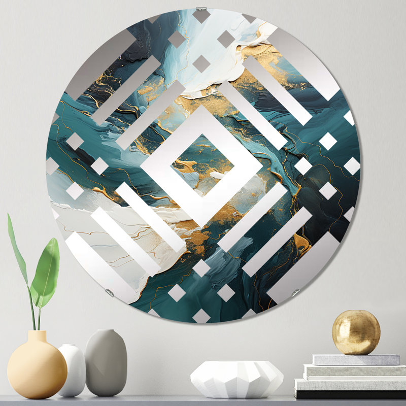 Kanina - Miroir décoratif à losanges, 31,4 po x 31,4 po