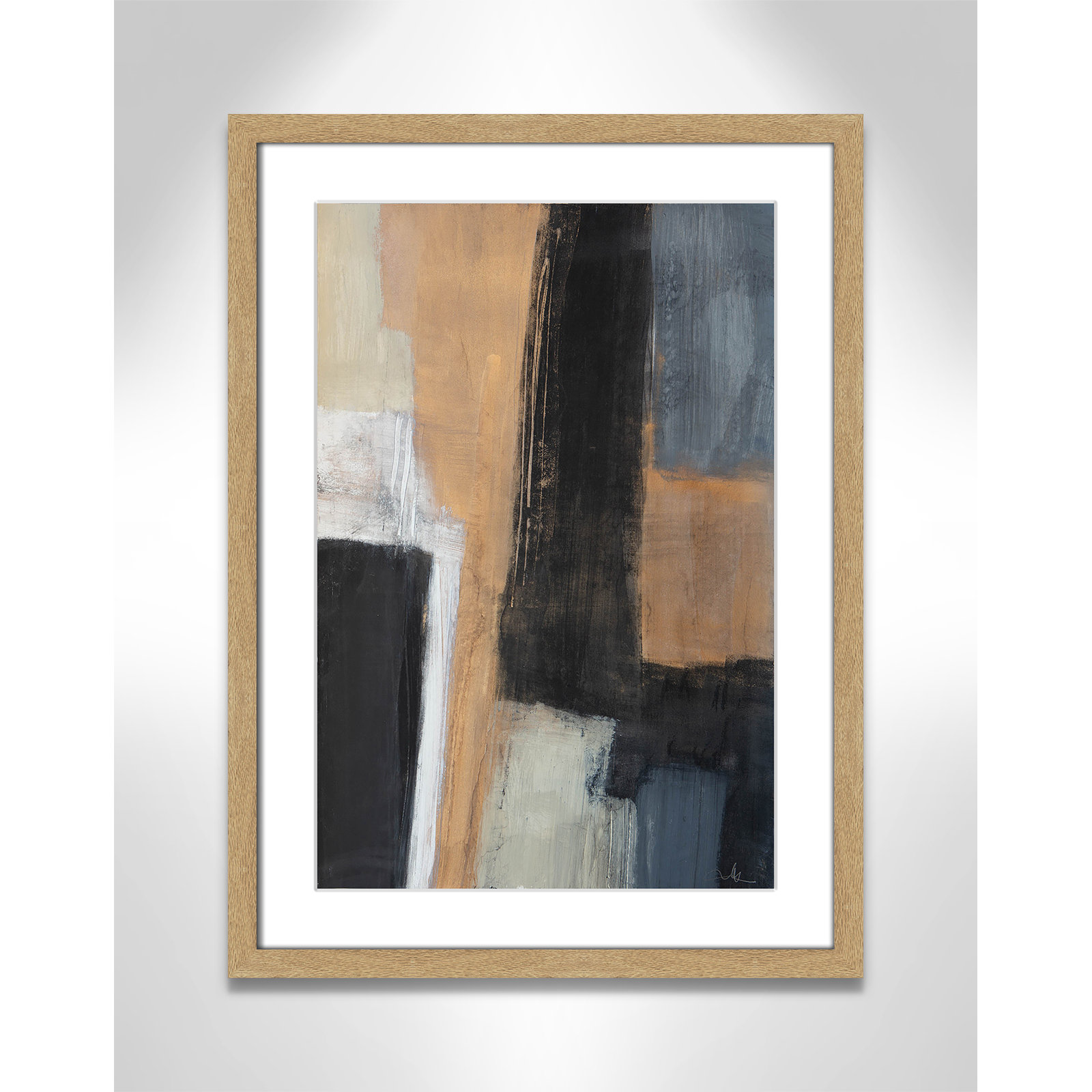 Metallic Slate I Print, 23" H x 17" W x 1.25" D, Natural Woodgrain Picture Framed