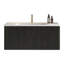 Meuble-lavabo flottant rayé 36 po avec lavabo en céramique blanc 36 po, pré-assemblé