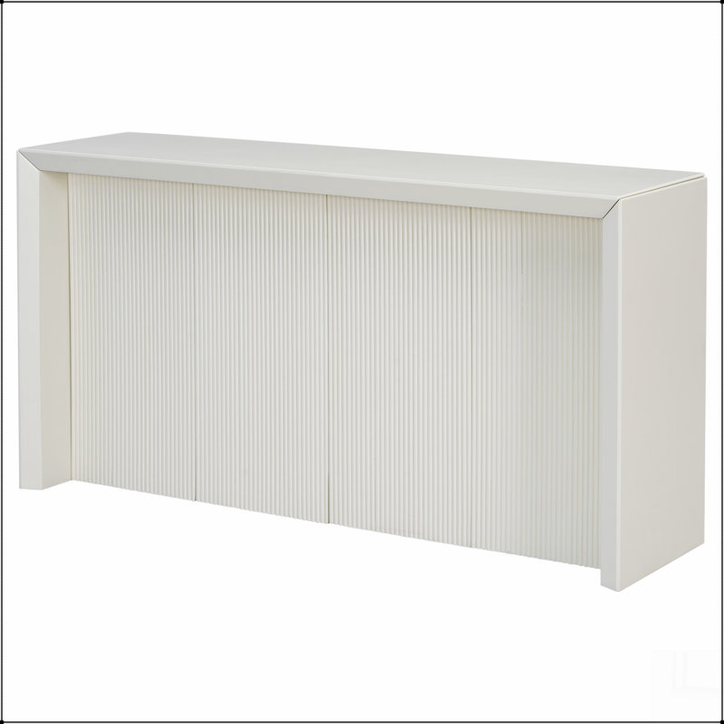 Acacia Wood Veneer Simple Entryway Table with Wavy Design,Suitable for Study,Entryway, Hallway, Living Room, Foyer, Beige