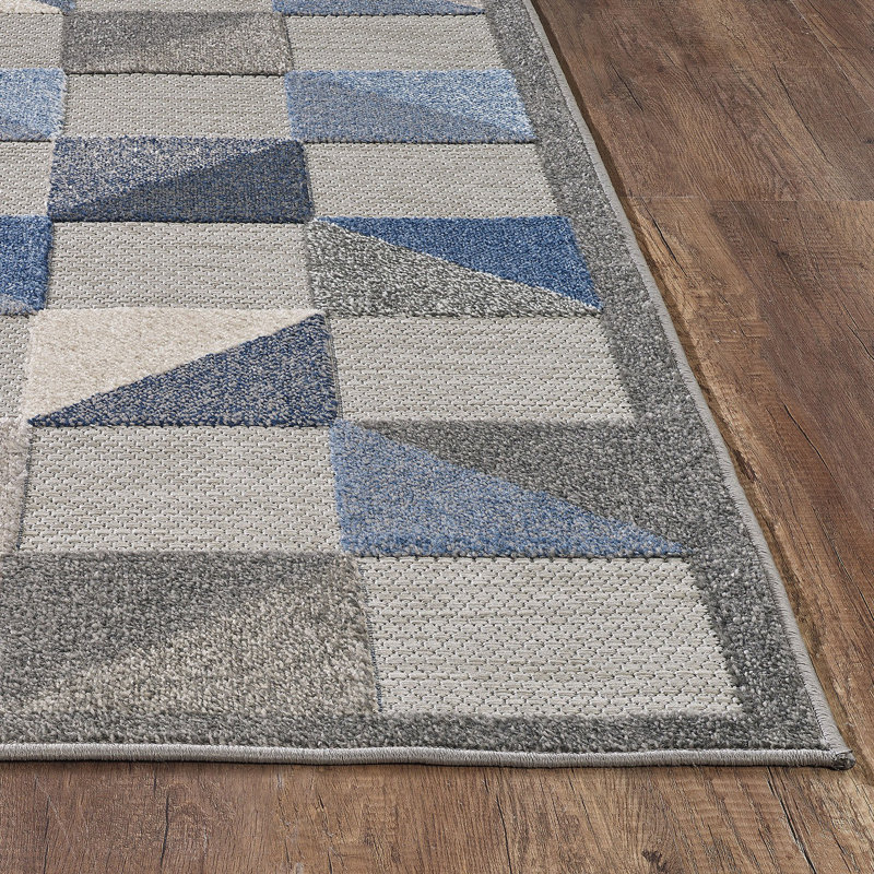 Tapis jacobien bleu et gris, Rectangle 3 pi x 5 pi