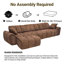 Ensemble de 4 pièces de canapé modulaire avec chaise longue Boneless-1408684447