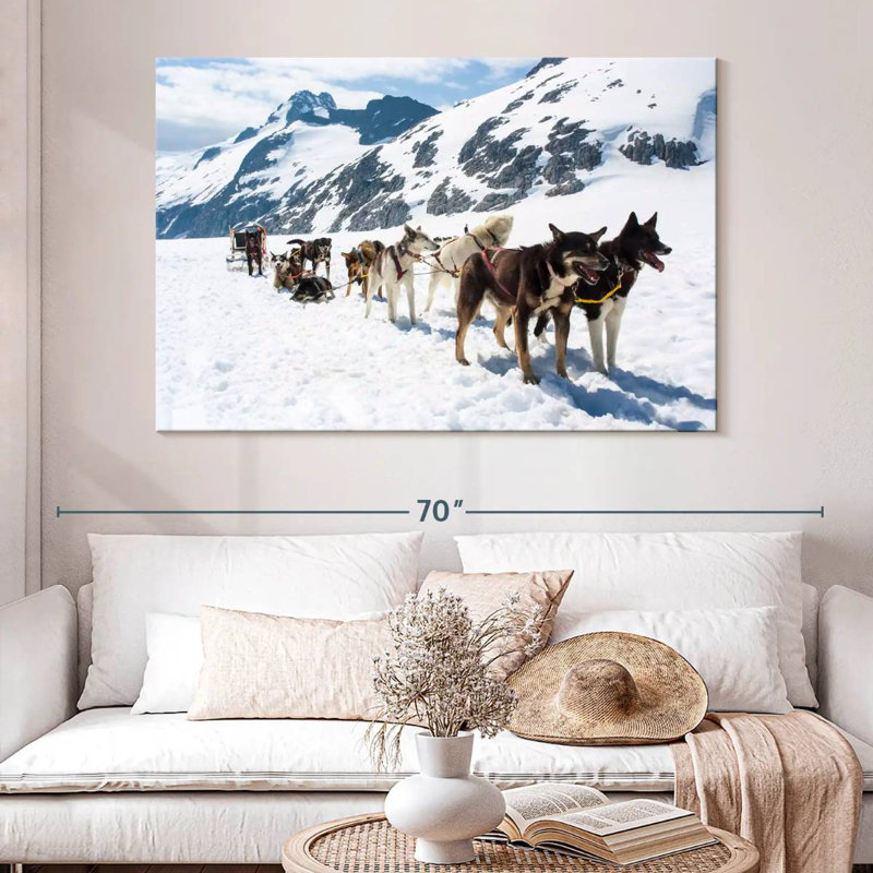 Alaska Dog Sledding, 34" H x 51" W