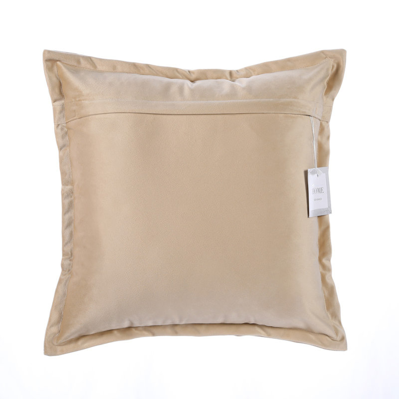 Cleo Square Throw Pillow Cover, Beige
