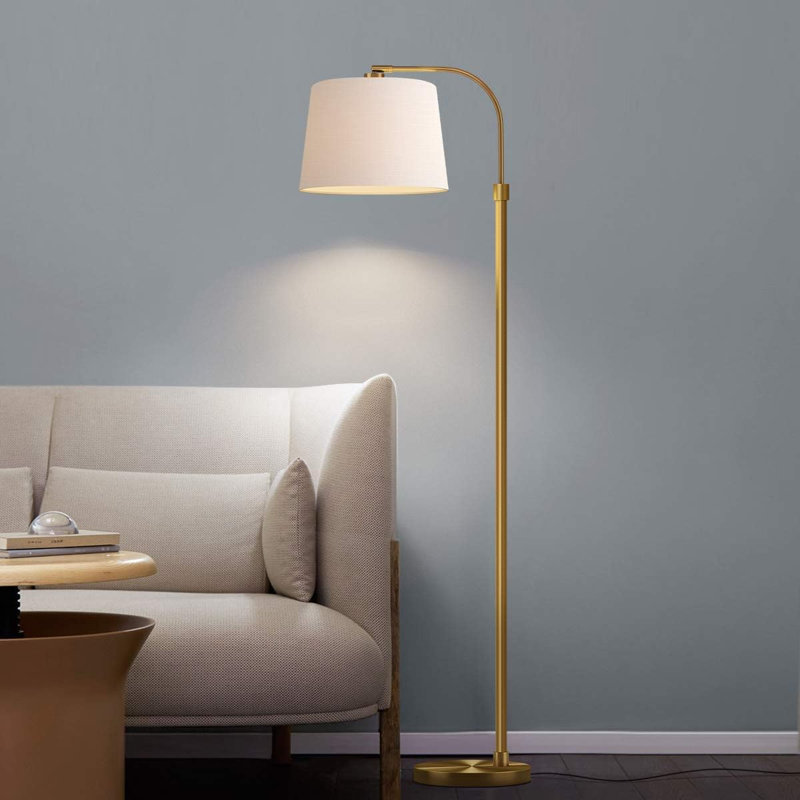 Agostino 62'' Black Traditional Floor Lamp, Gold